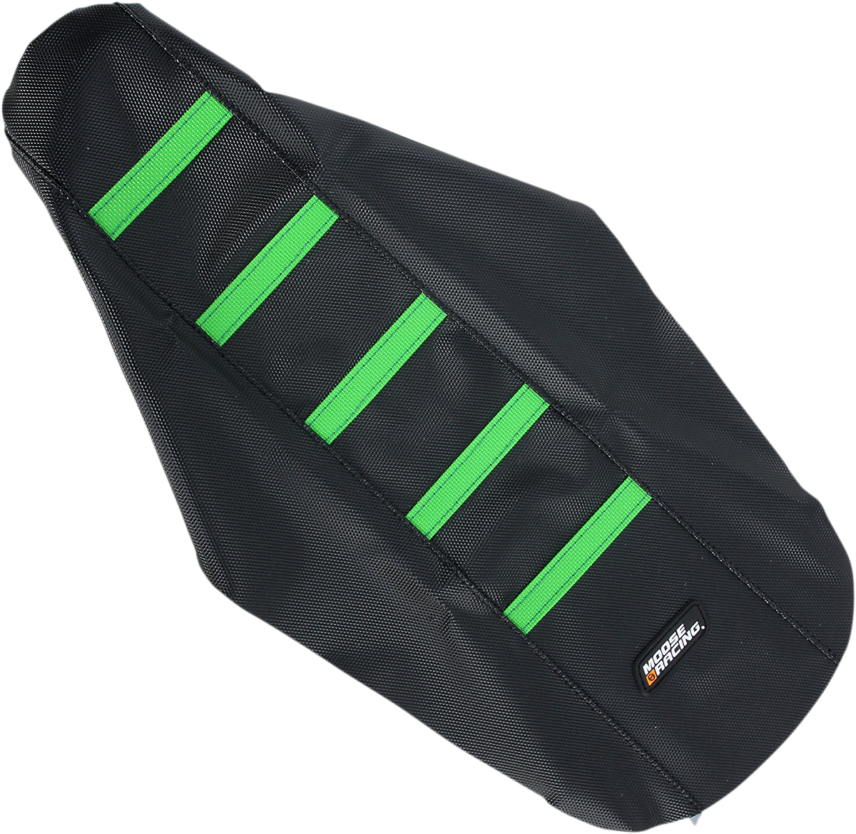 MOOSE RACING Ribbed Seat Cover - Black Cover/Green Ribs - Kawasaki KX8514-33RT - Cycle City Outdoors