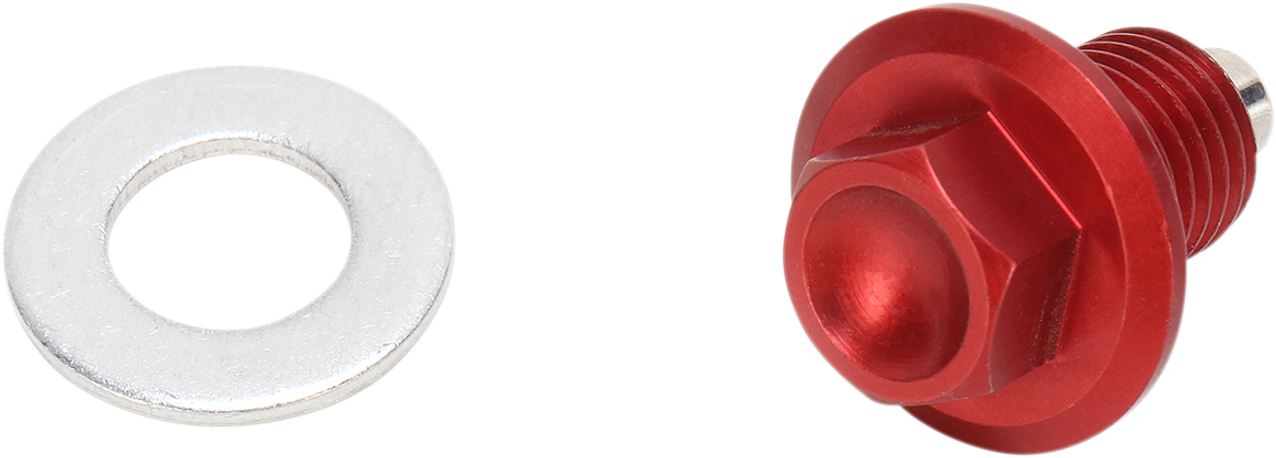 MOOSE RACING Magnetic Drain Plug - Red - Honda DP107-1