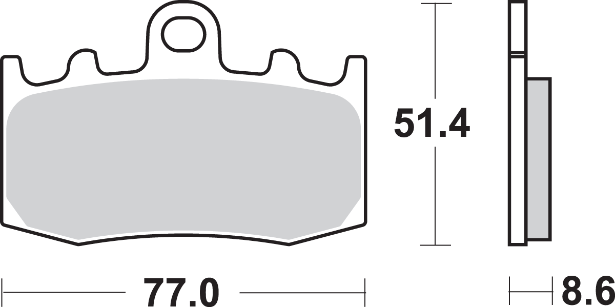 SBS HS Series Sintered Front Brake Pads - 796HS (BMW R1200RT / K1300S / R 1200 GS Adventure 2001–2016)