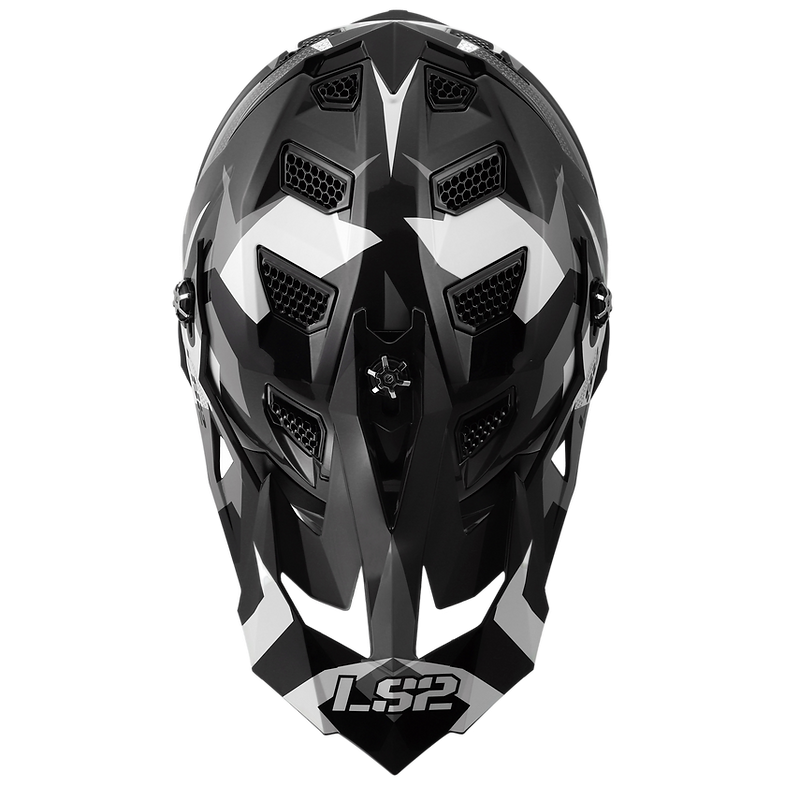 LS2 - Subverter Evo Motocross Helmet - Vector Gloss Black Gray White