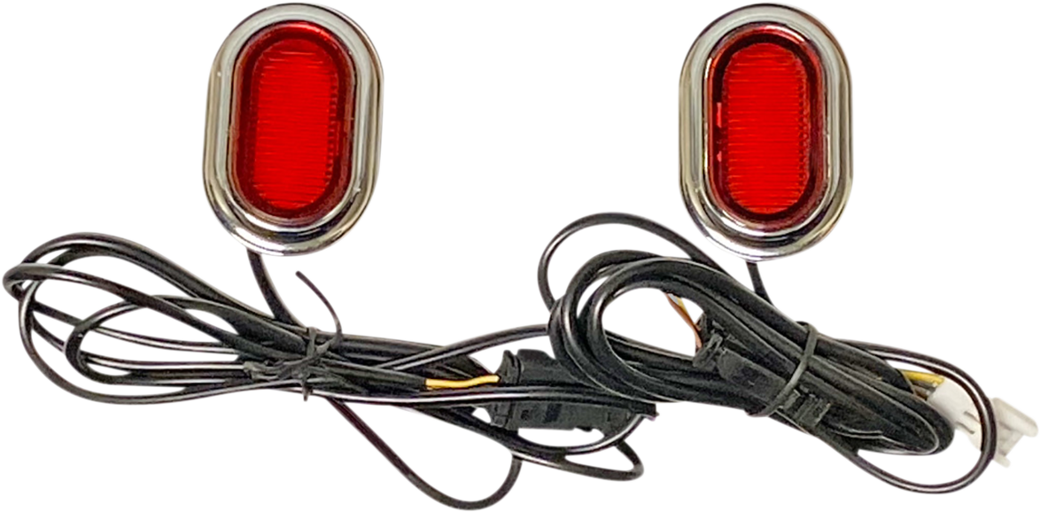 Custom Dynamics Antenna Grommet Light - Red Lens - Chrome CD-PLUG-RC - Cycle City Outdoors