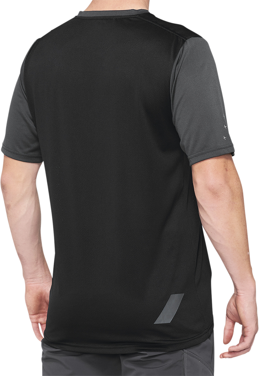 100% Ridecamp Short-Sleeve Jersey - Charcoal/Black - Medium 40027-00006