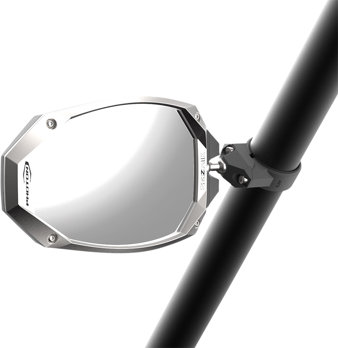 SEIZMIK Mirror - Photon - Side View - Oval - Black/Silver - 1.75" 56-18107