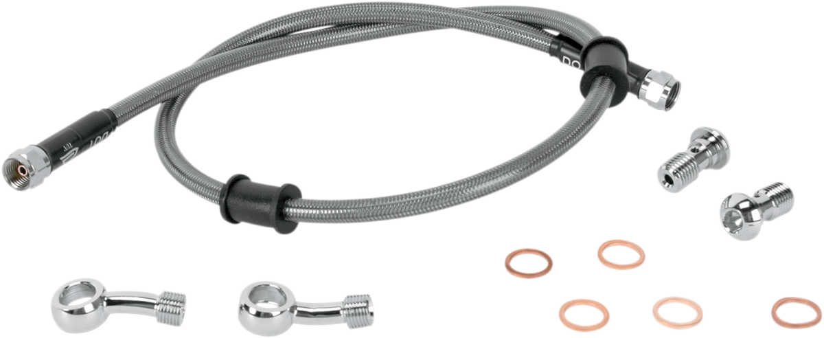 MOOSE RACING Brake Line - Rear - Stainless Steel - KLR 650 KAW-6031R - Cycle City Outdoors