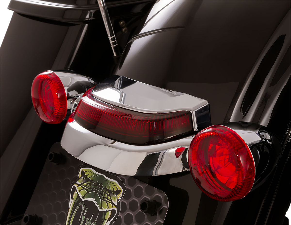 CIRO Taillight - Red - Chrome 40173 - Cycle City Outdoors