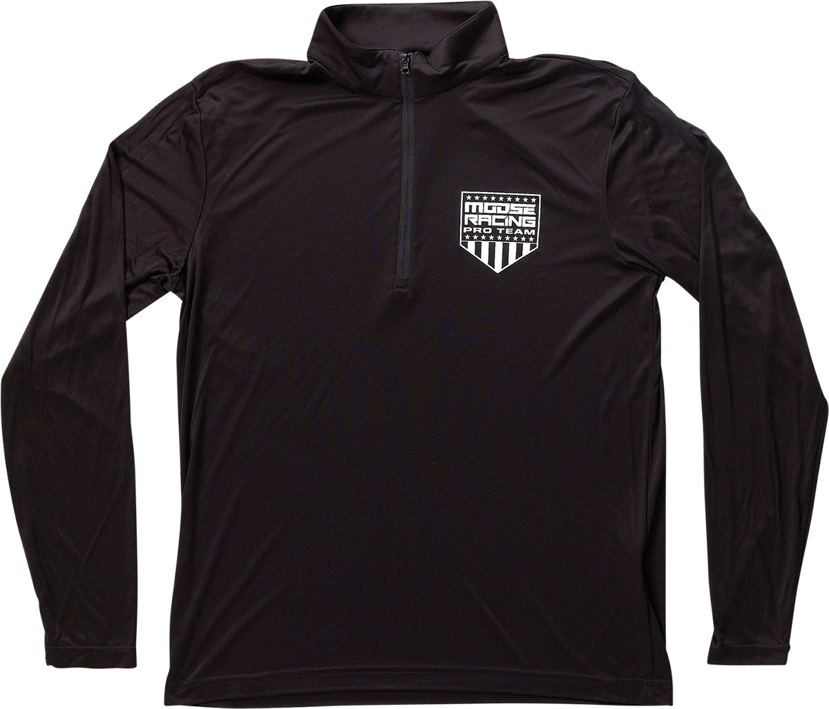 MOOSE RACING Quarter Zip Pullover - Black - XL 3050-5892 - Cycle City Outdoors