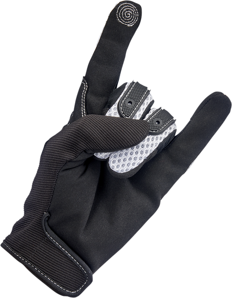 BILTWELL Anza Gloves - White - Medium 1507-0401-003