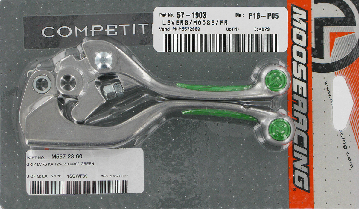 MOOSE RACING Lever Set - Competition - Green 1SGWF39 - Cycle City Outdoors