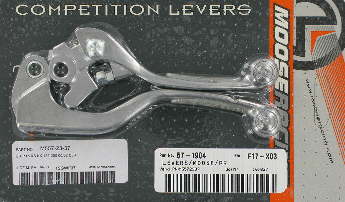 MOOSE RACING Lever Set - Competition - Clear 1SGWF37 - Cycle City Outdoors