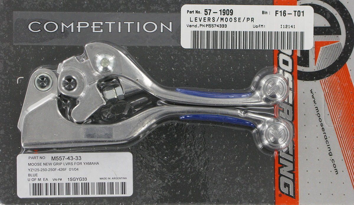 MOOSE RACING Lever Set - Competition - Blue 1SGYG33 - Cycle City Outdoors