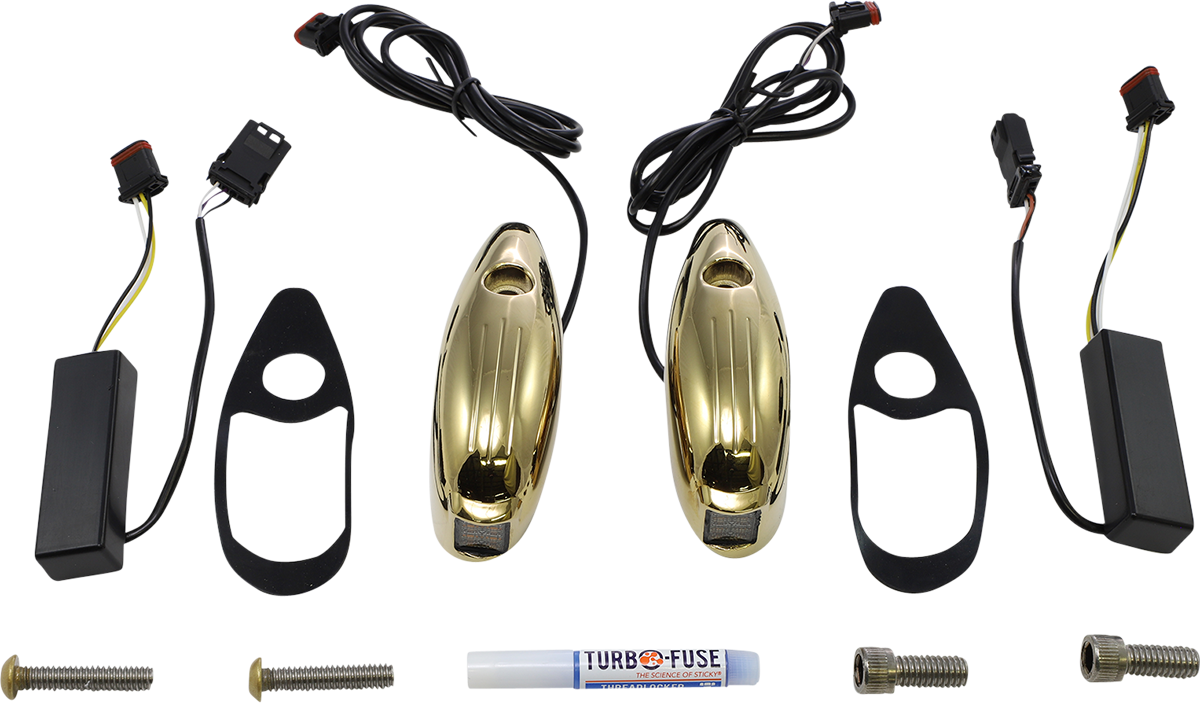 Custom Dynamics ProBEAM Road Glide Turn Signals - Gold PB-RG-TS-15-G - Cycle City Outdoors