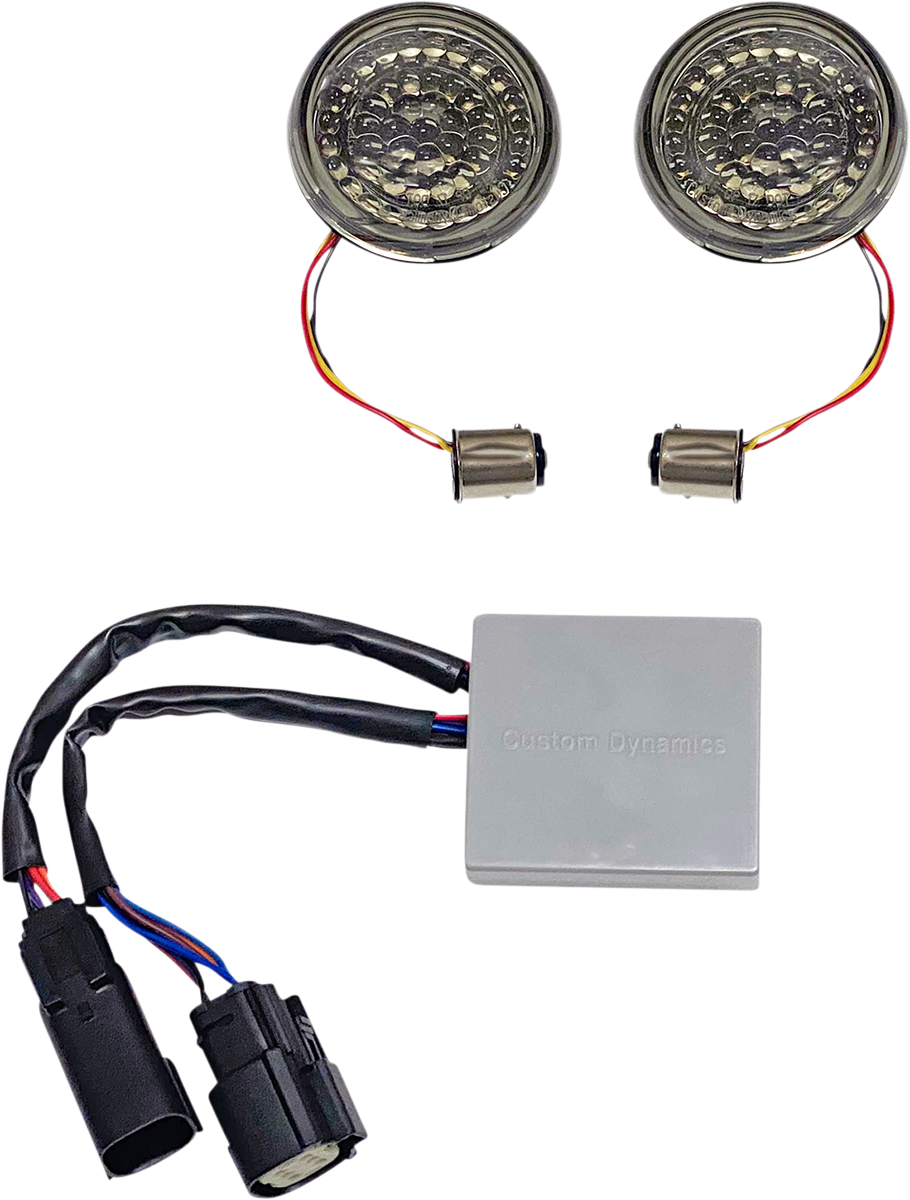 Custom Dynamics Solid Amber Turn, Red Run/Brake w/ Brake Strobe for Touring CD-STS-AR-57 - Cycle City Outdoors