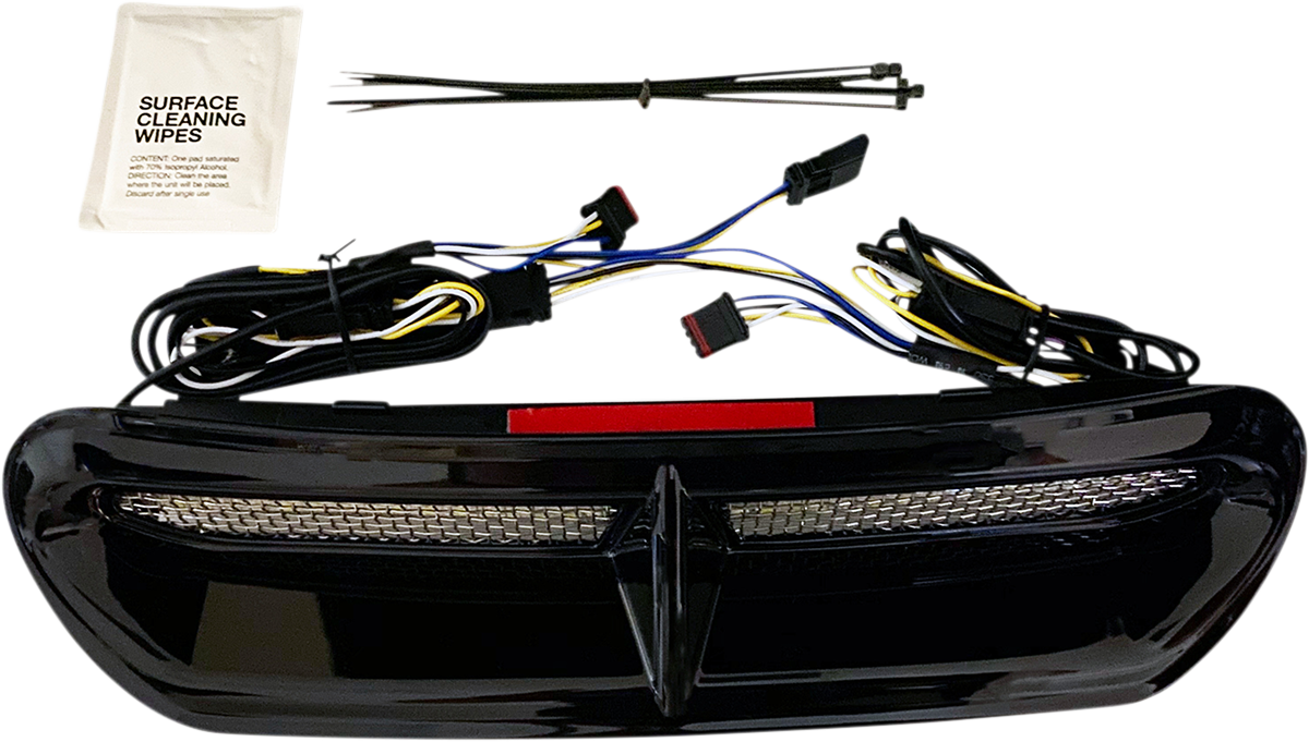 Custom Dynamics LED Vent Insert - Amber/White - Black w/ Stainless Mesh CD-VENT-AW2-B - Cycle City Outdoors