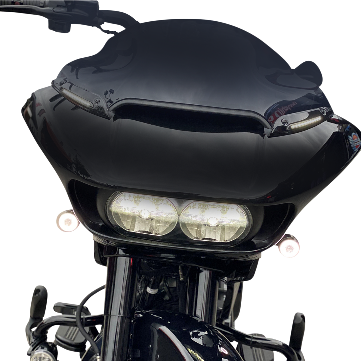 Custom Dynamics Windshield Trim - Sequential Turn Signal - Black CD-RG-SWT-AW2-B - Cycle City Outdoors