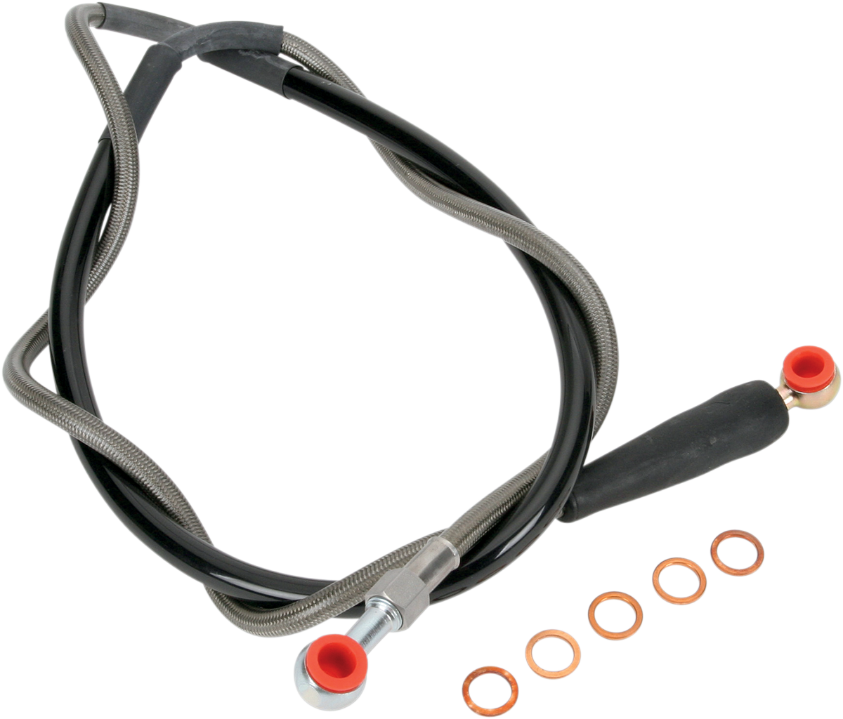 MOOSE RACING Brake Line - Front - Stainless Steel - Husaberg/Husqvarna/KTM K01-1-028/P - Cycle City Outdoors