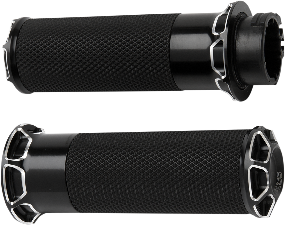 ARLEN NESS Beveled Grips - TBW - Black 07-329