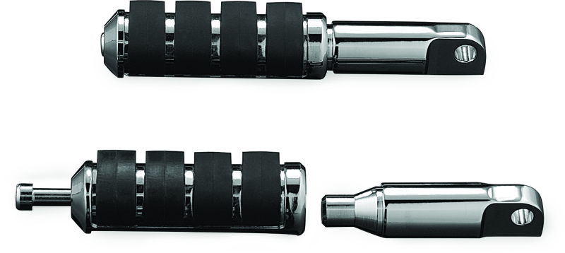 Kuryakyn Male Mount 2-1/2inch Footpeg Extension Chrome (Pair) - Cycle City Outdoors