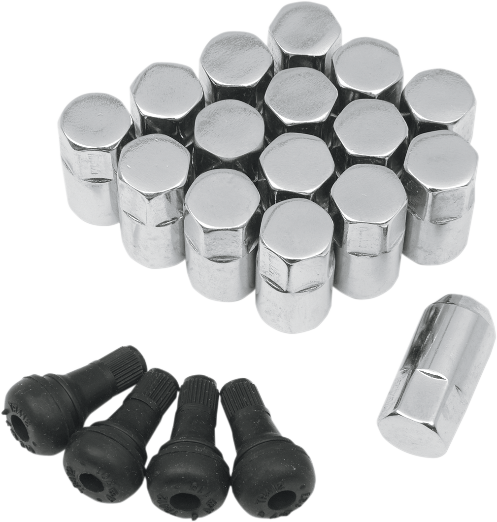 MOOSE UTILITY Lug Nut - 10 mm x 1.25 - Chrome - Tapered - 16 Pack SP300MO208
