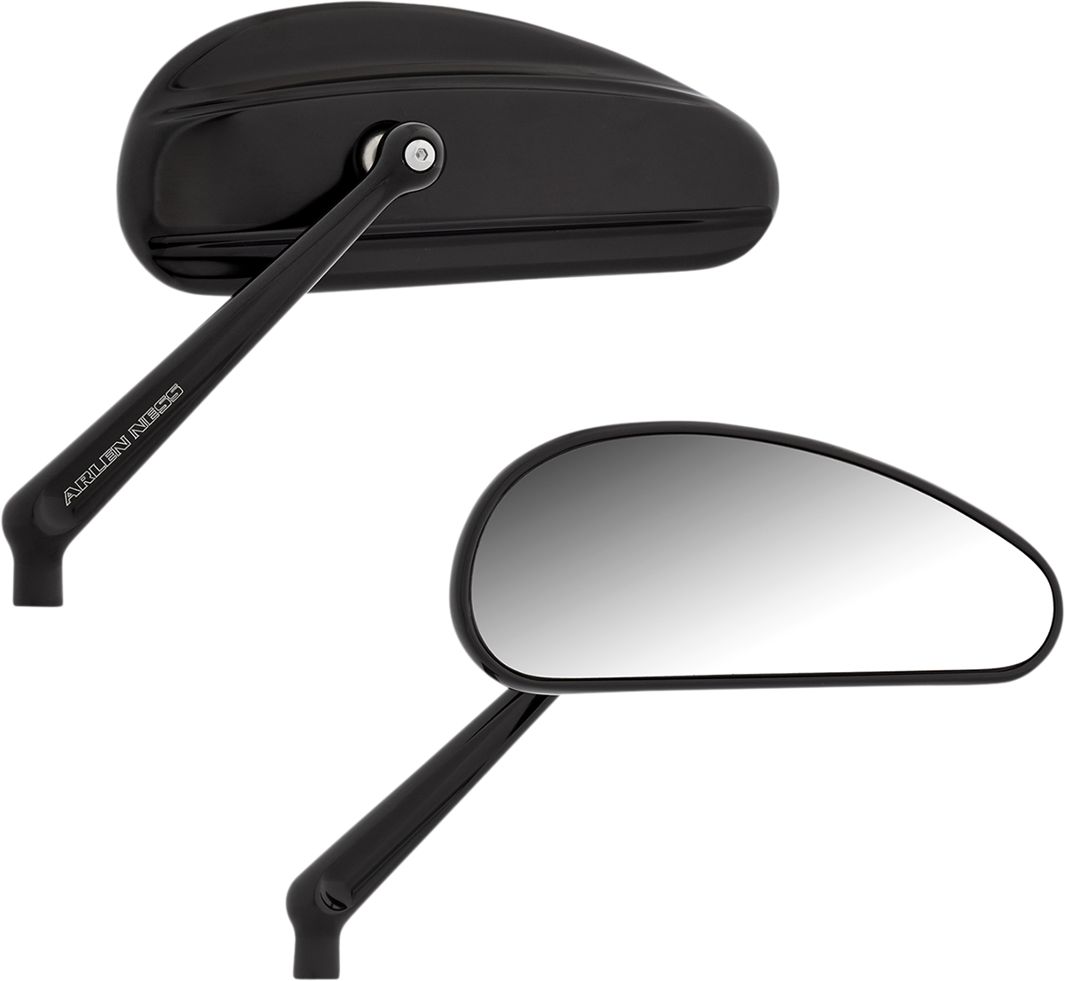 ARLEN NESS Mirrors - Downdraft - Side View - Elongated - Black 510-026