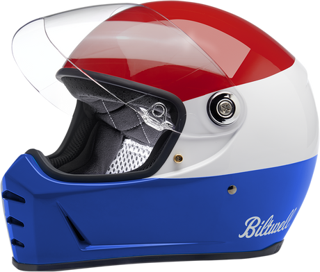 BILTWELL Lane Splitter Helmet - Podium - Gloss Red/White/Blue - XL 1004-549-105