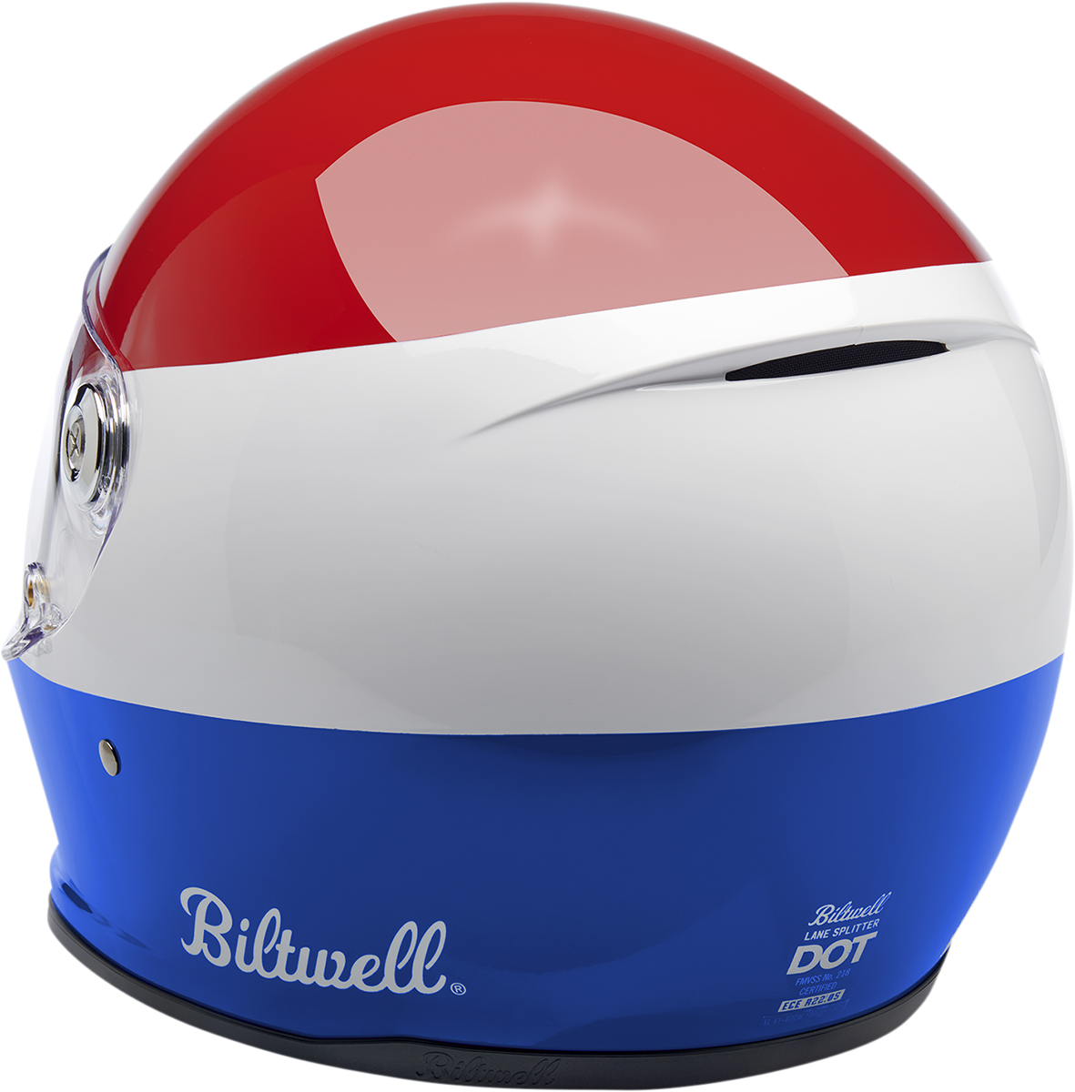 BILTWELL Lane Splitter Helmet - Podium - Gloss Red/White/Blue - 2XL 1004-549-106