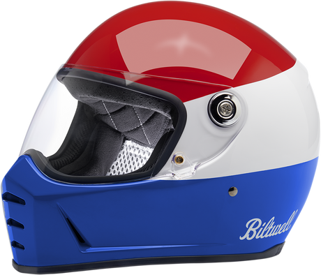 BILTWELL Lane Splitter Helmet - Podium - Gloss Red/White/Blue - XL 1004-549-105