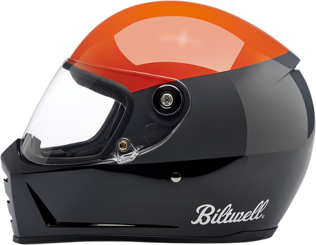 BILTWELL Lane Splitter Helmet - Podium - Gloss Orange/Gray/Black - XL 1004-550-105