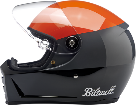 BILTWELL Lane Splitter Helmet - Podium - Gloss Orange/Gray/Black - XL 1004-550-105