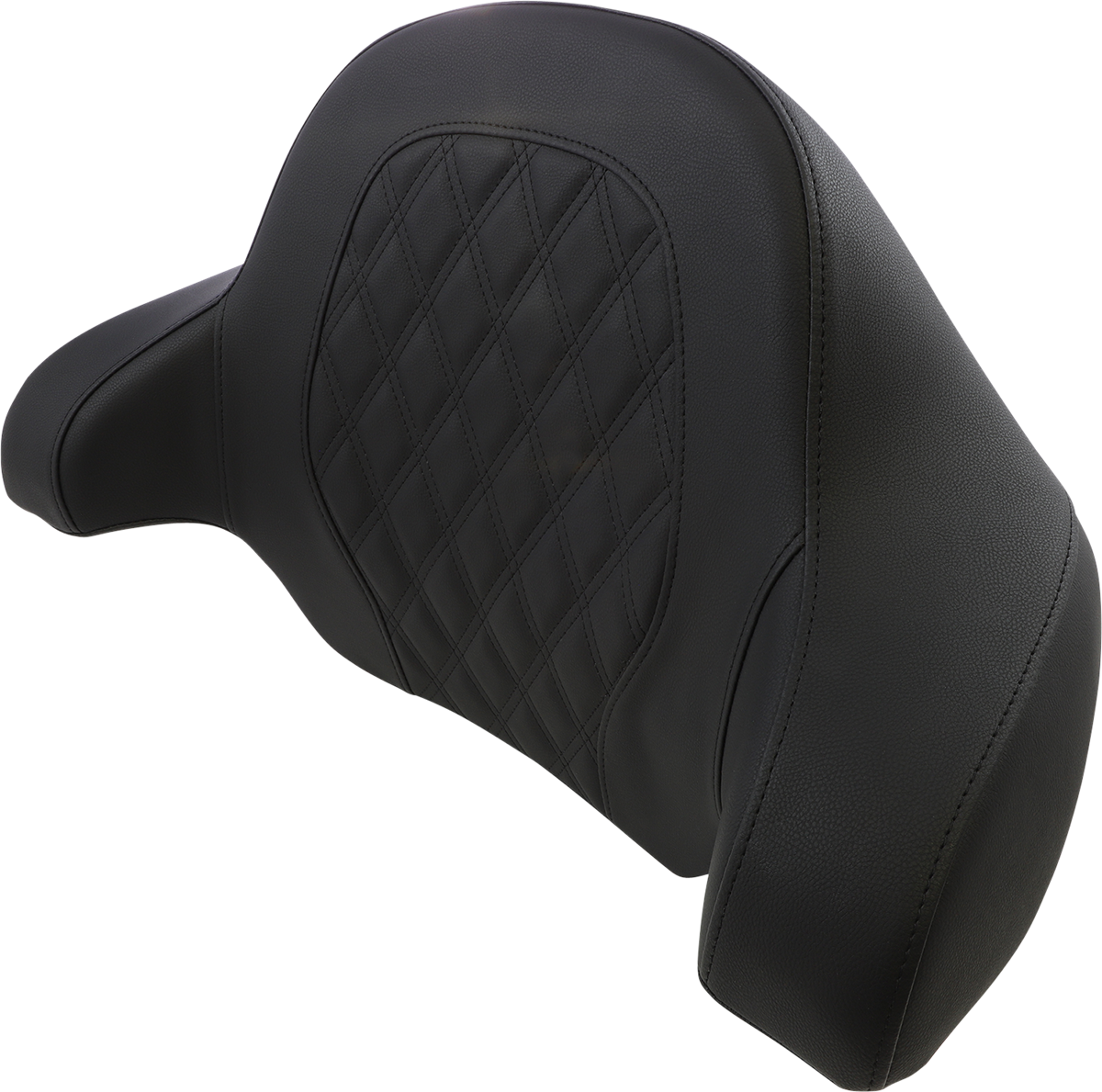 SADDLEMEN Tour-Pak® Backrest Pad - Step-Up - Lattice Stitch - Black - FL '14-'23 814-07-TPACK-SU