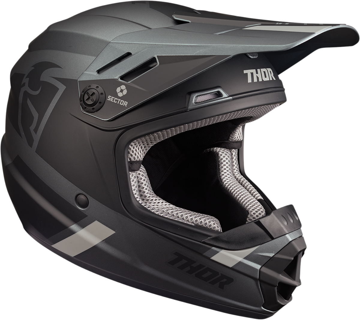Thor Youth Sector Helmet - Split - MIPS? - Charcoal/Black - Large 0111-1471 - Cycle City Outdoors