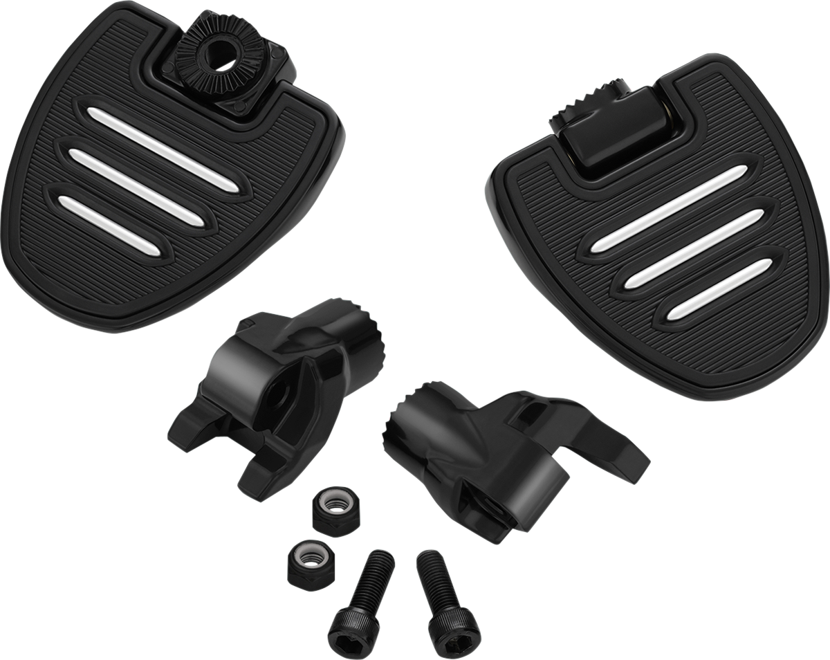 SHOW CHROME Mini Driver Floorboards - Black - Ryker 41-414BK