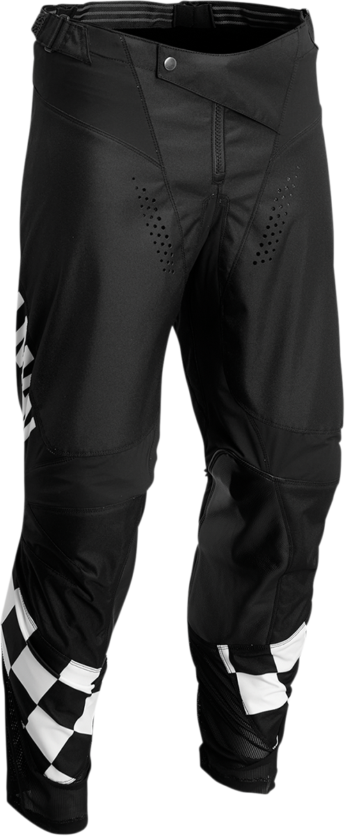 Thor Hallman Differ Cheq Pants - Black/White - 28 2901-9516 - Cycle City Outdoors