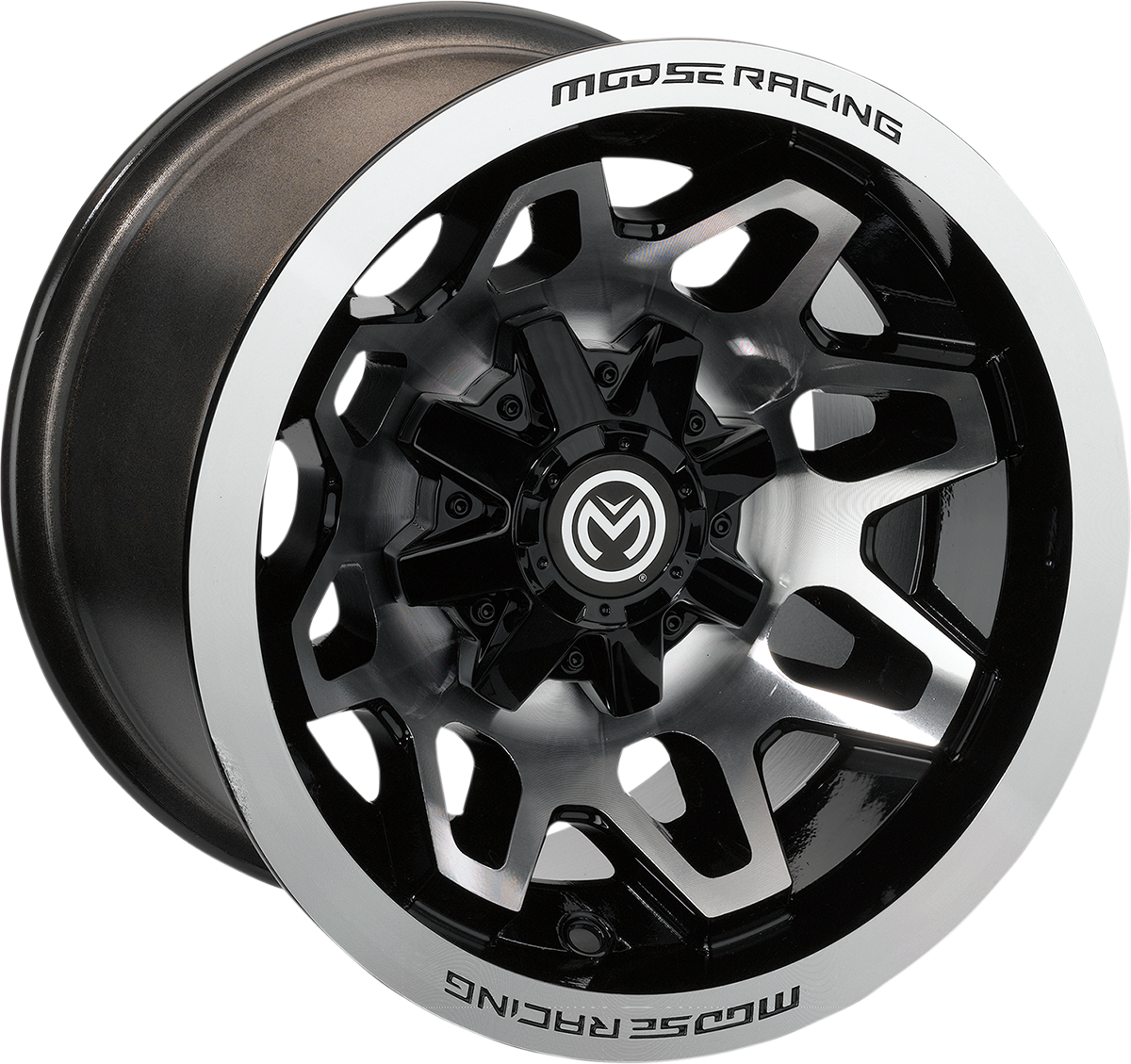 MOOSE UTILITY Wheel - 416X - Front/Rear - Machined Black - 12x7 - 4/156 - 4+3 416M127156GBMF4