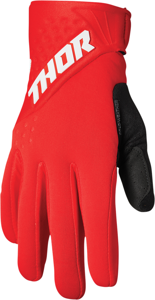 THOR Spectrum Cold Weather Gloves - Red/White - Large 3330-6761