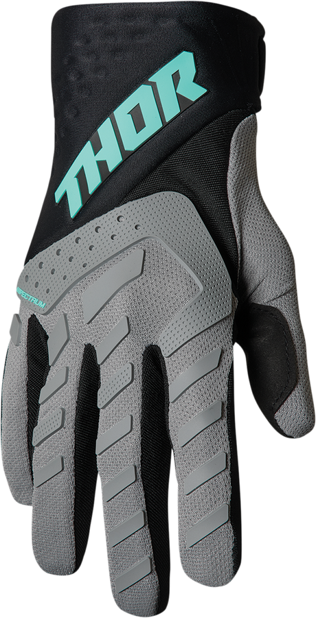 Thor Youth Spectrum Gloves - Gray/Black/Mint - Large 3332-1601 - Cycle City Outdoors