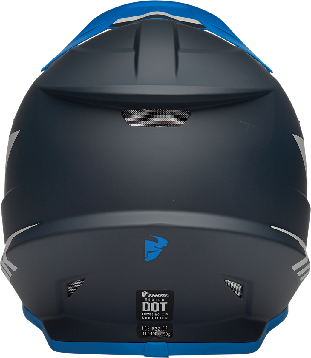 Thor Youth Sector Helmet - Chev - Blue/Light Gray - Medium 0111-1476 - Cycle City Outdoors