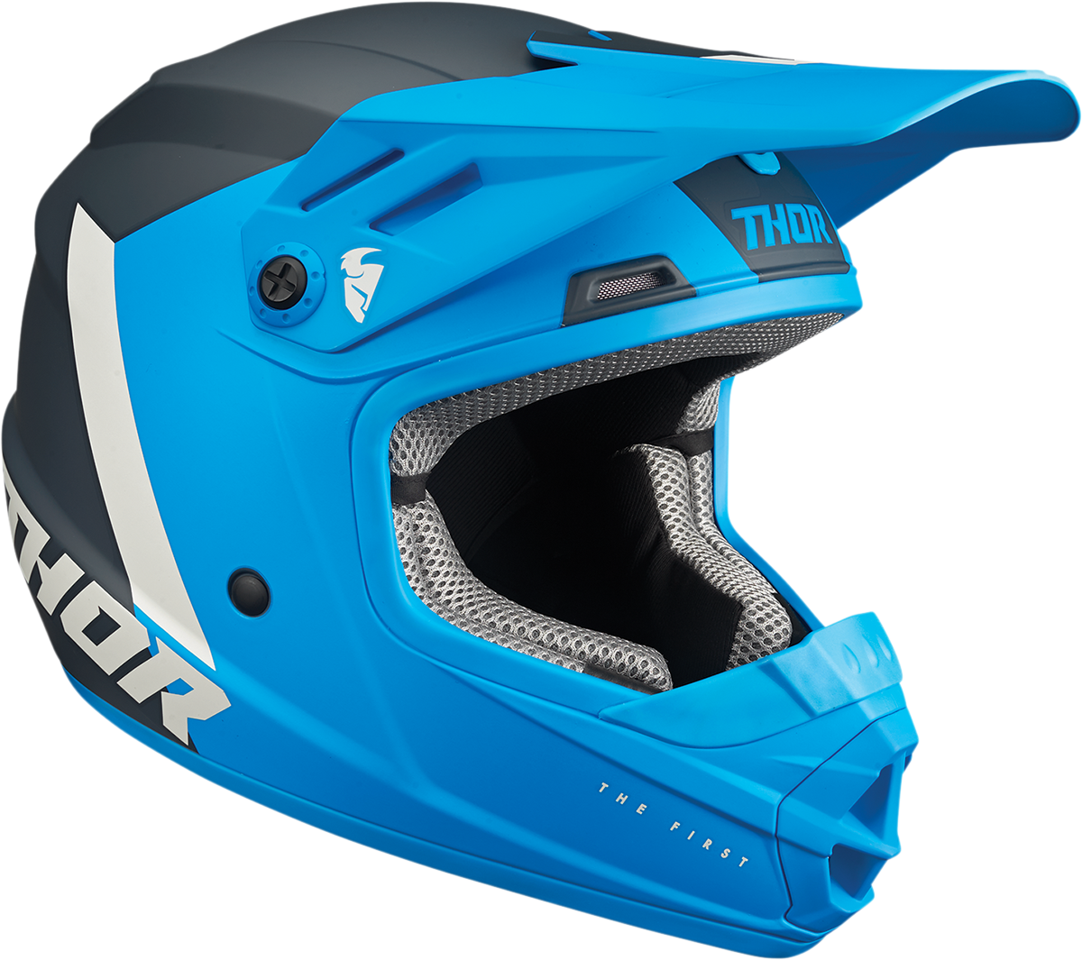 Thor Youth Sector Helmet - Chev - Blue/Light Gray - Medium 0111-1476 - Cycle City Outdoors