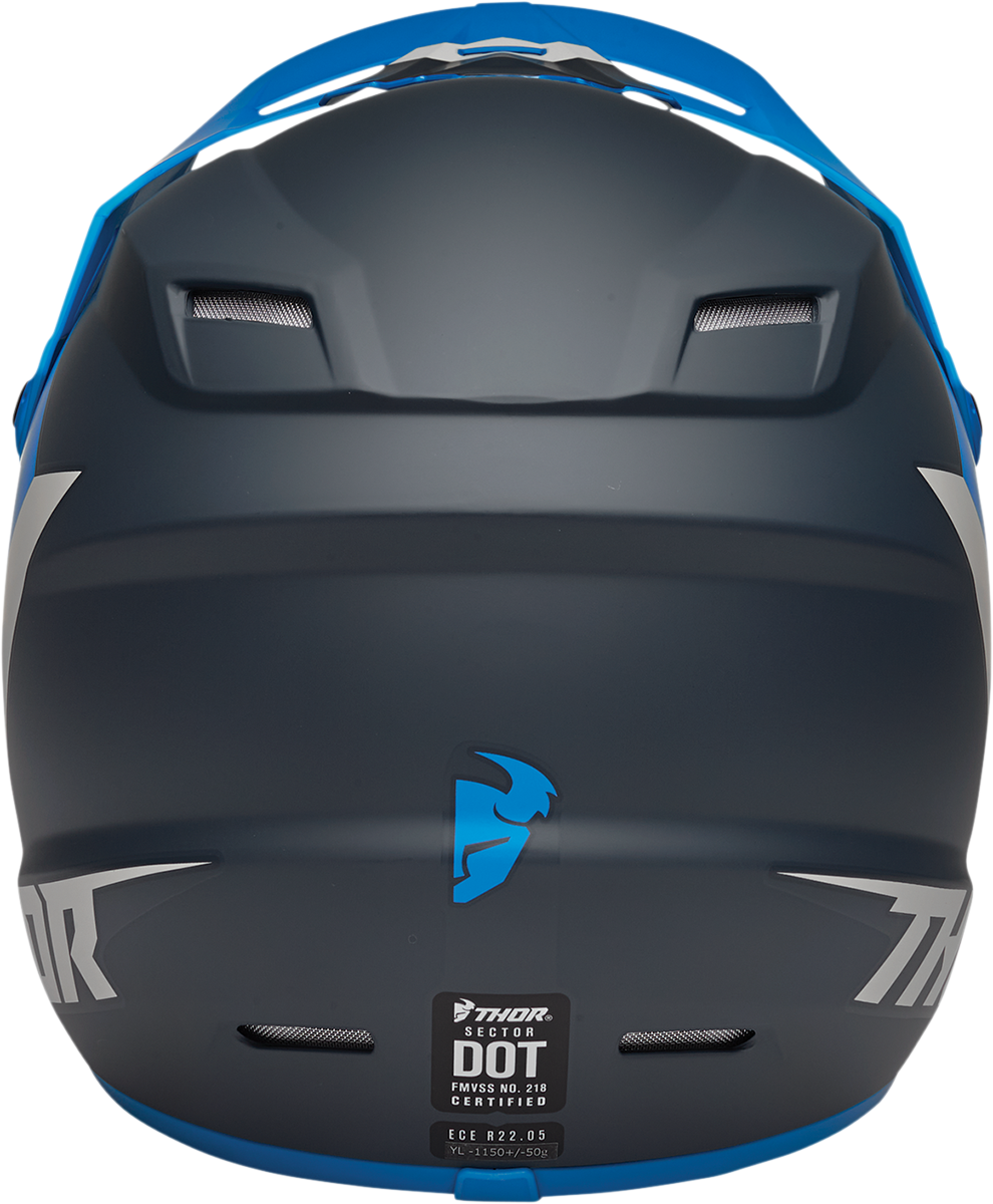 Thor Youth Sector Helmet - Chev - Blue/Light Gray - Small 0111-1475 - Cycle City Outdoors