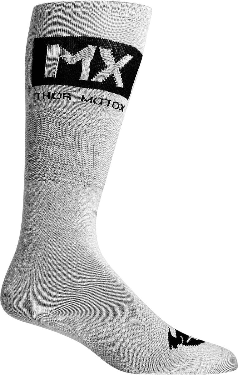 THOR Youth MX Cool Socks - Gray/Black - Size 1-6 3431-0664
