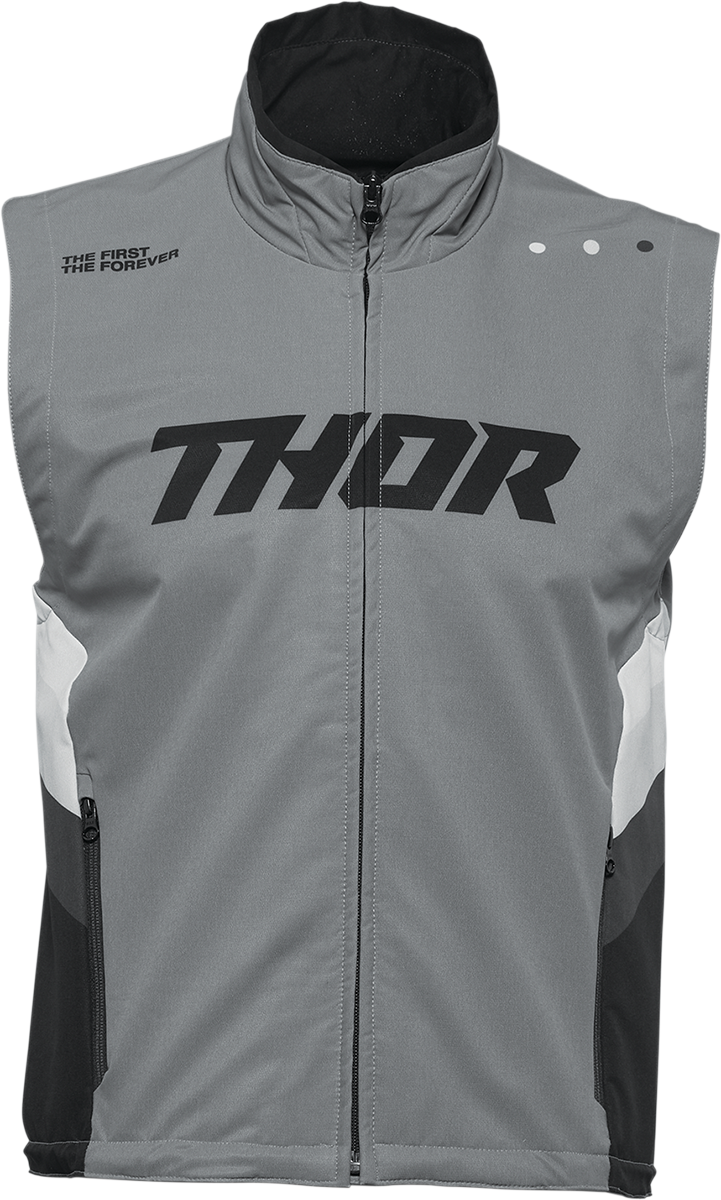 Thor Warmup Vest - Gray/Black - Medium 2830-0596 - Cycle City Outdoors