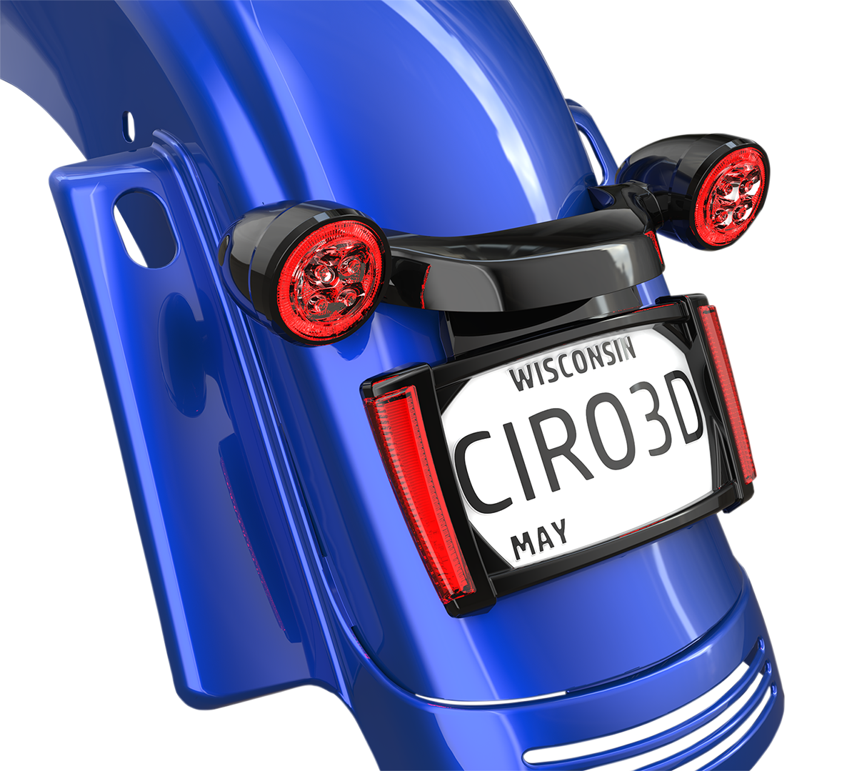 CIRO License Plate Frame - Black - Red 40302 - Cycle City Outdoors