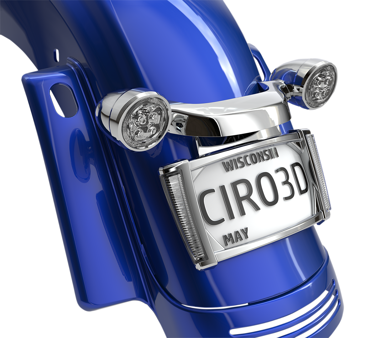 Ciro License Plate Frame - Chrome - Smoke 40301 - Cycle City Outdoors