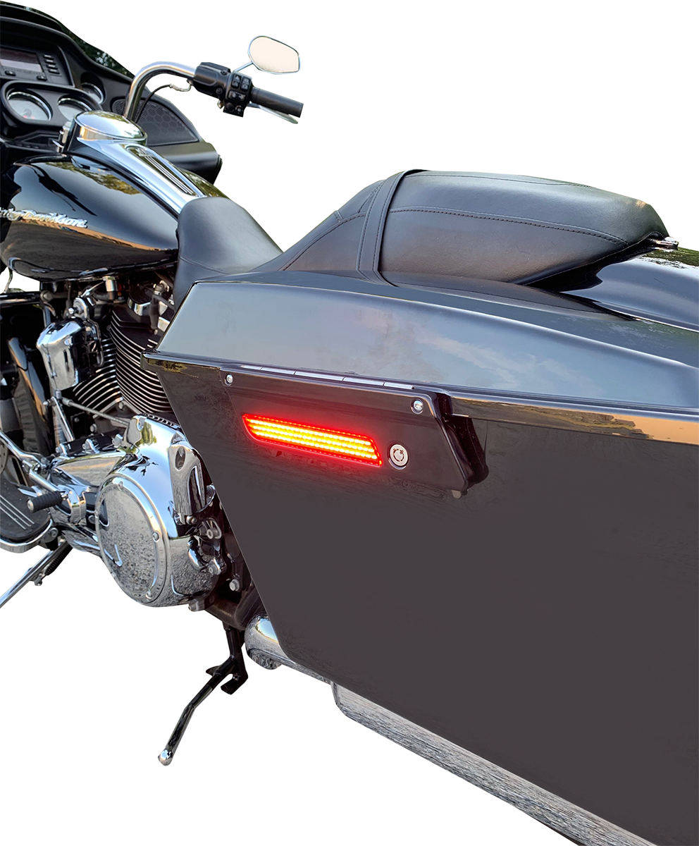 Custom Dynamics Latch Light - Saddlebag - Red - Black CD-SBL-BCM-RB - Cycle City Outdoors