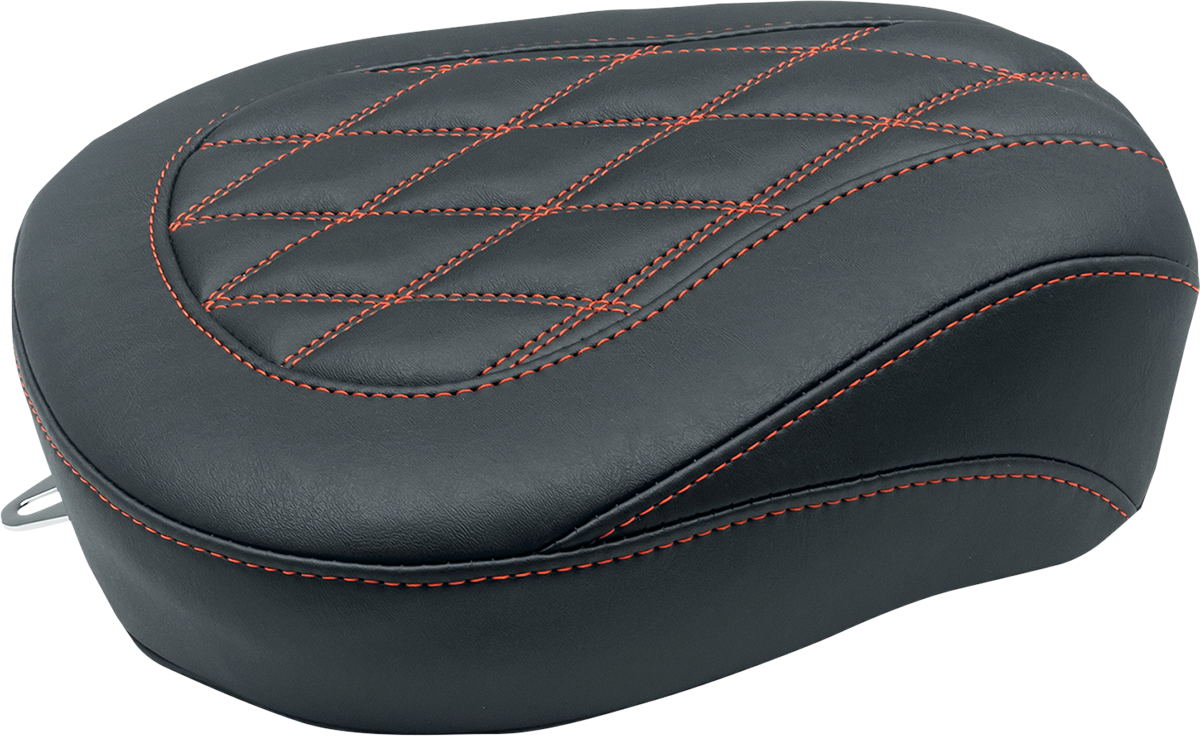 MUSTANG Wide Tripper* Passenger Seat - Black w/ American Beauty Red Stitching 76648AB