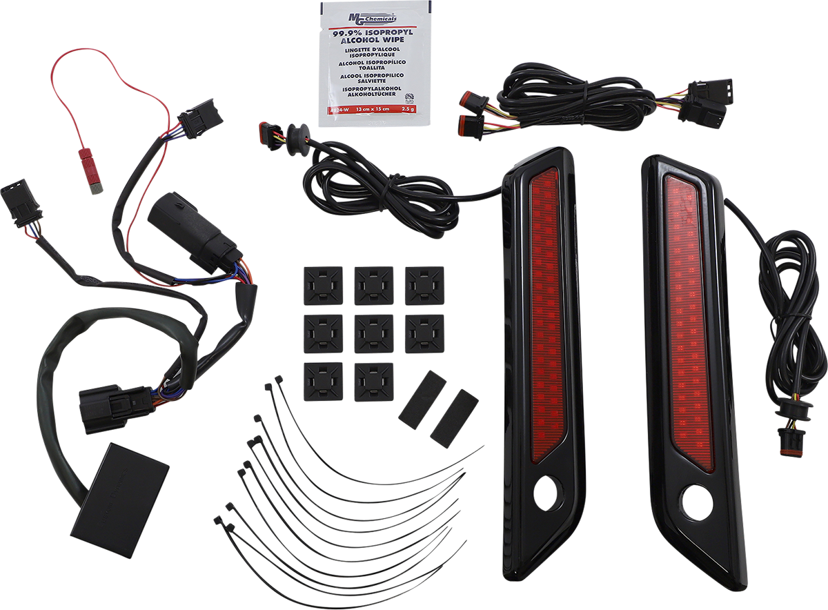 Custom Dynamics Latch Light - Saddlebag - Dual Color - Red - Black CD-SBL-DC-RB - Cycle City Outdoors
