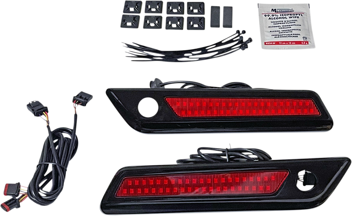 Custom Dynamics Latch Light - Saddlebag - Dual Color - Red - Black CD-SBL-DC-RB - Cycle City Outdoors