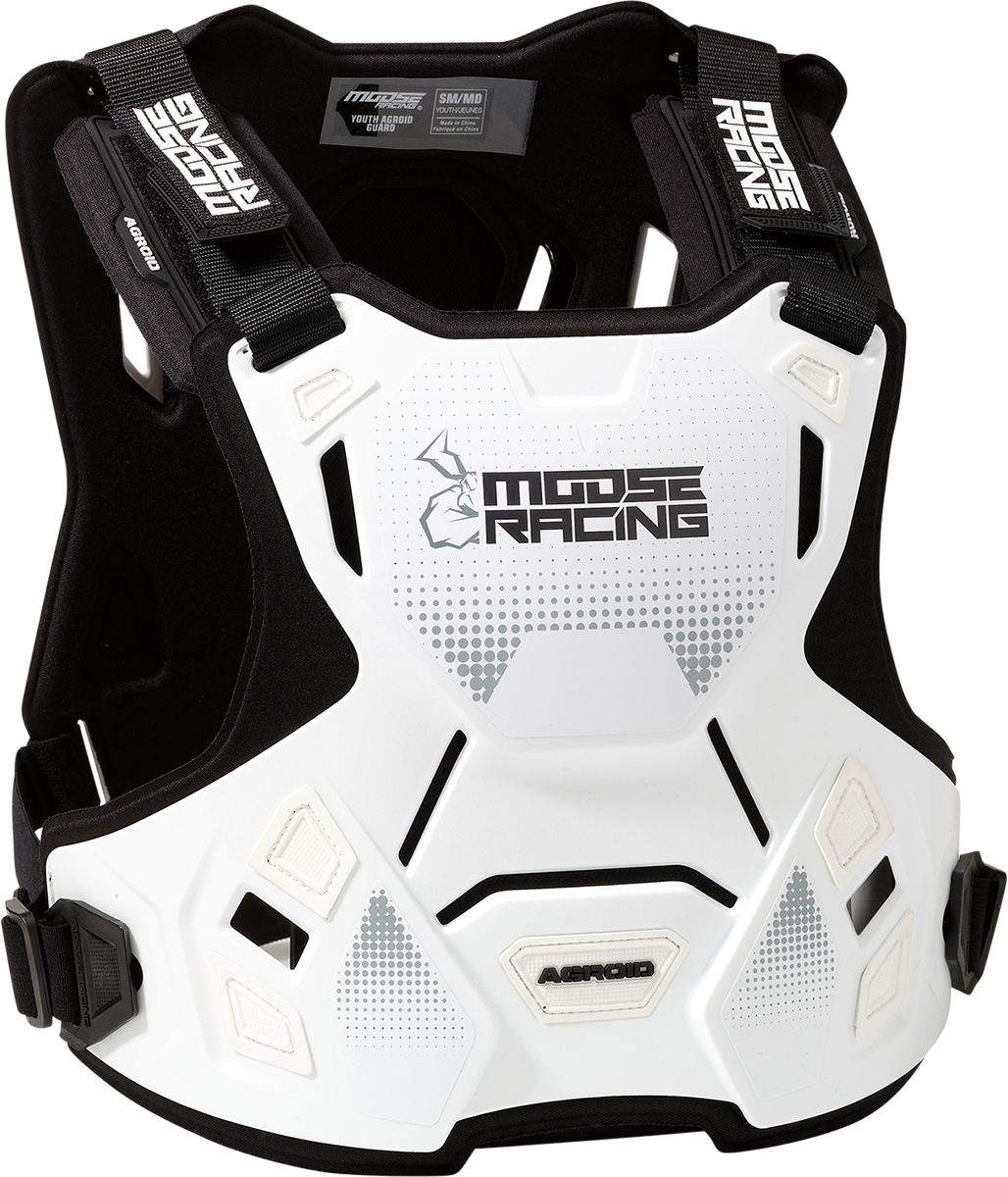 MOOSE RACING Youth Agroid* Chest Guard - White - S/M 2701-1118 - Cycle City Outdoors