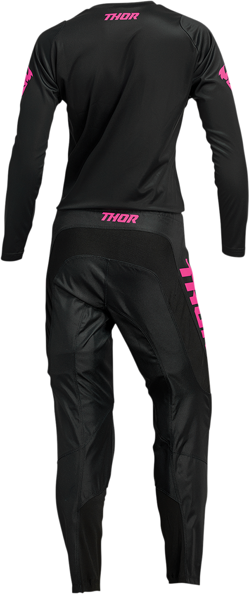 Thor Women's Sector Minimal Jersey - Black/Pink - Large 2911-0250 - Cycle City Outdoors