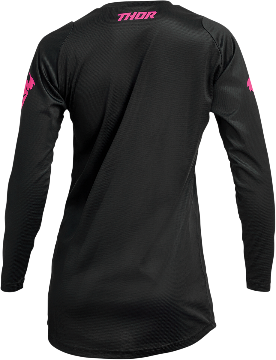 Thor Women's Sector Minimal Jersey - Black/Pink - Large 2911-0250 - Cycle City Outdoors
