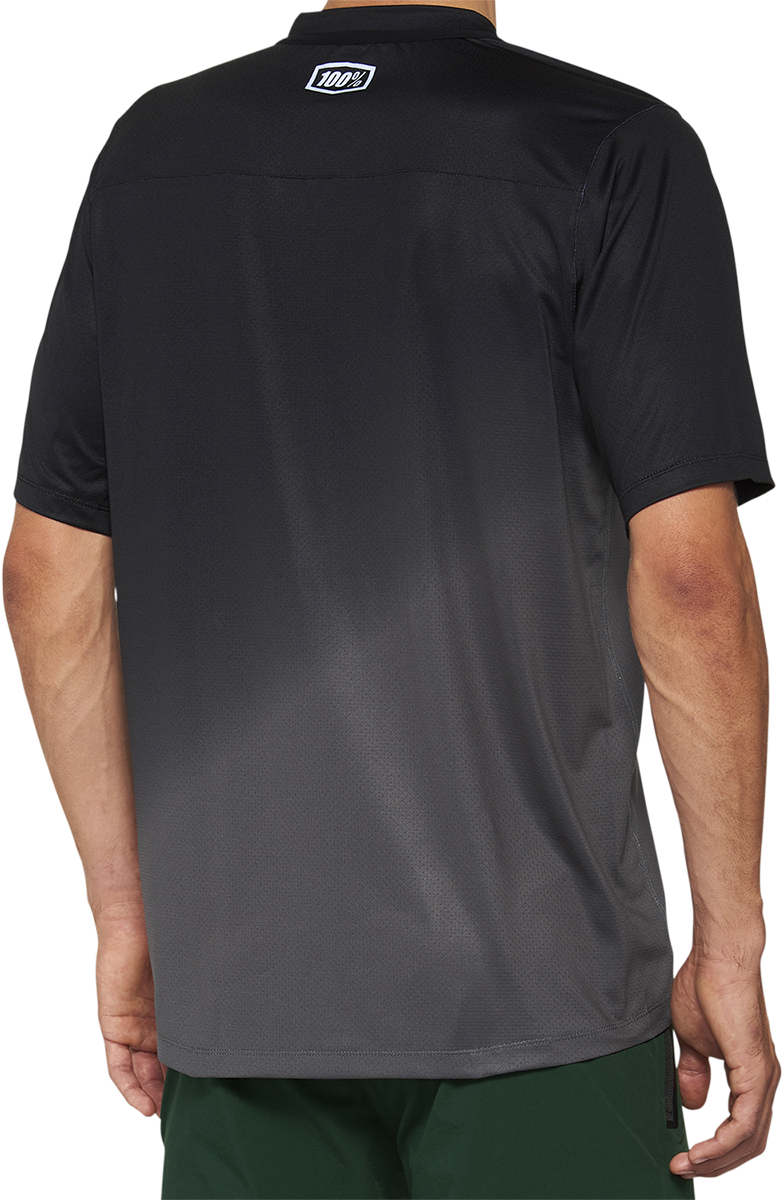 100% Celium Short-Sleeve Jersey - Black/Charcoal - Large 40011-00002